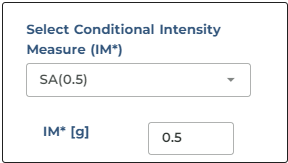 conditioning intensity measure (IM)