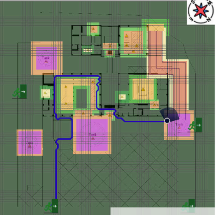 Risk-aware navigation system for industrial facilities